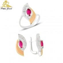 Altın +Gümüş Zirkon Taşlı Set